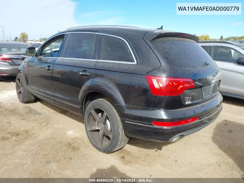 2010 Audi Q7 3.0 Tdi Premium VIN: WA1VMAFE0AD000779 Lot: 40585225