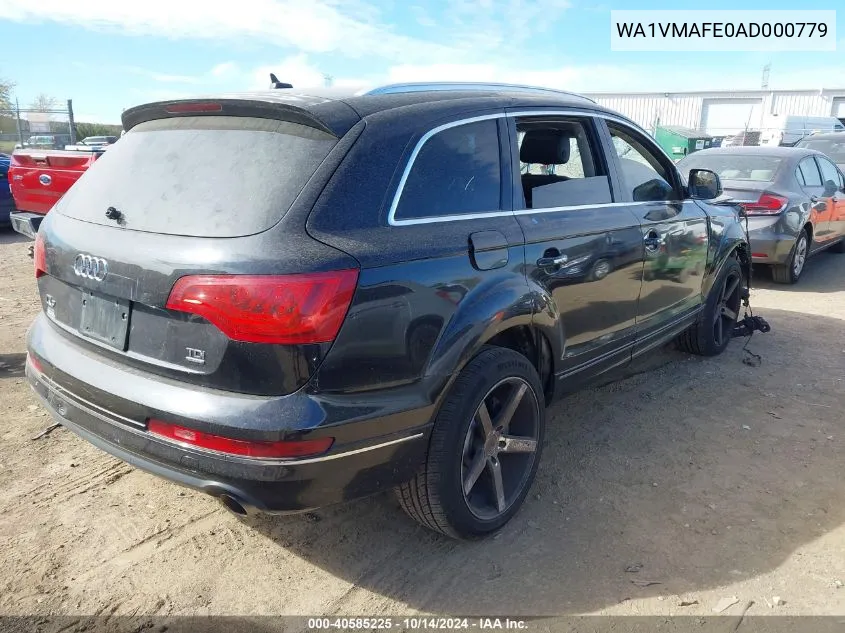 2010 Audi Q7 3.0 Tdi Premium VIN: WA1VMAFE0AD000779 Lot: 40585225