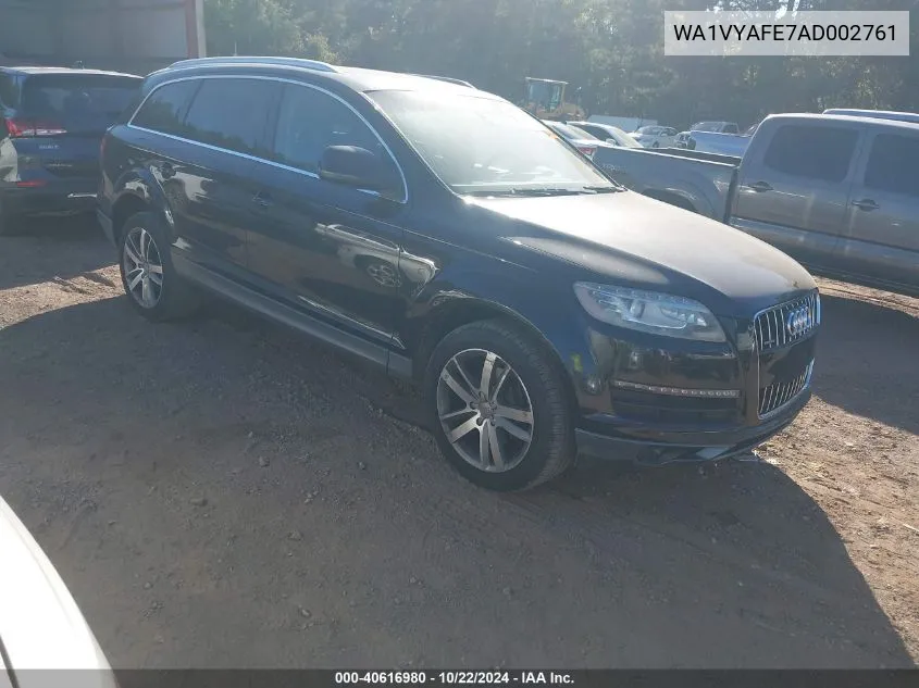 2010 Audi Q7 3.6 Premium VIN: WA1VYAFE7AD002761 Lot: 40616980