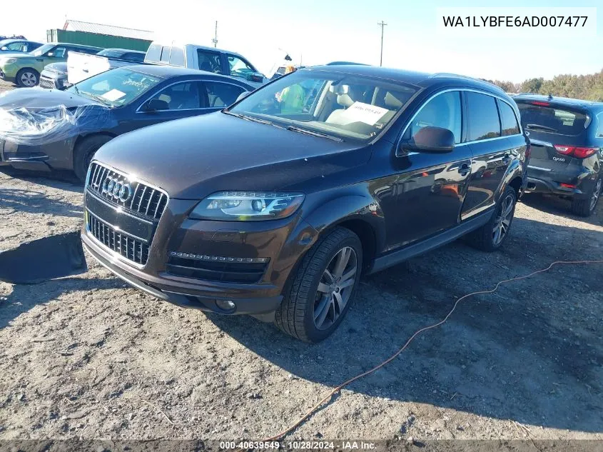 2010 Audi Q7 3.6 Premium VIN: WA1LYBFE6AD007477 Lot: 40639549