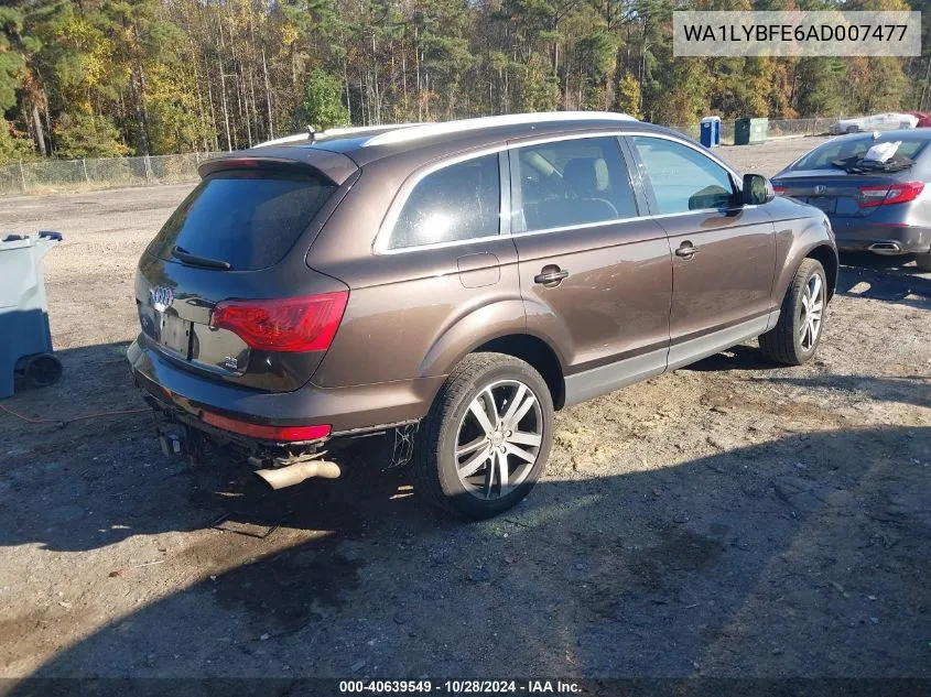 2010 Audi Q7 3.6 Premium VIN: WA1LYBFE6AD007477 Lot: 40639549