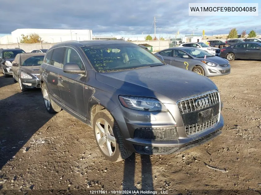 2011 Audi Q7 VIN: WA1MGCFE9BD004085 Lot: 12117861