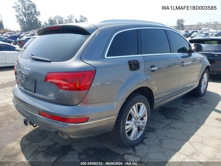 2011 Audi Q7 3.0 Tdi Premium VIN: WA1LMAFE1BD003585 Lot: 39590733