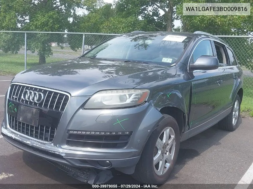 2011 Audi Q7 3.0T Premium VIN: WA1LGAFE3BD009816 Lot: 39979055