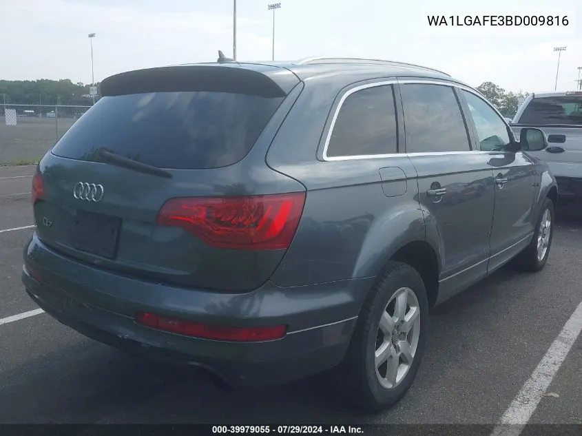 WA1LGAFE3BD009816 2011 Audi Q7 3.0T Premium