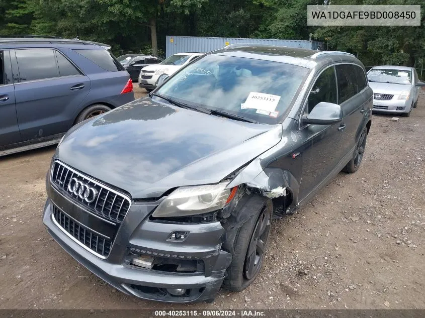 WA1DGAFE9BD008450 2011 Audi Q7 3.0T S Line Prestige