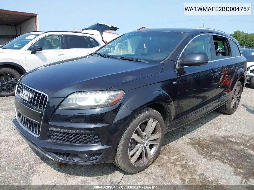 WA1WMAFE2BD004757 2011 Audi Q7 3.0 Tdi Premium