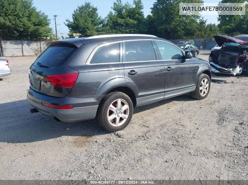 2011 Audi Q7 3.0T Premium VIN: WA1LGAFE7BD008569 Lot: 40309777