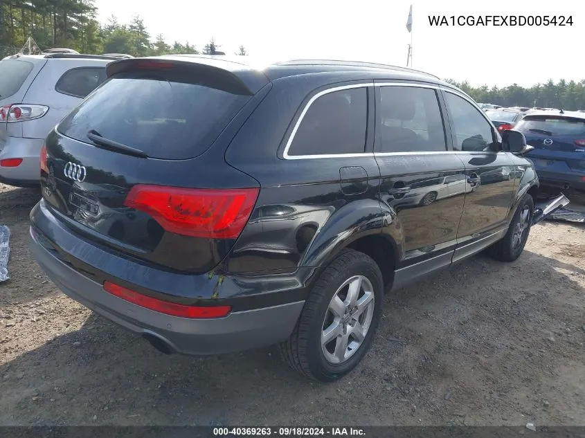 2011 Audi Q7 Premium VIN: WA1CGAFEXBD005424 Lot: 40369263