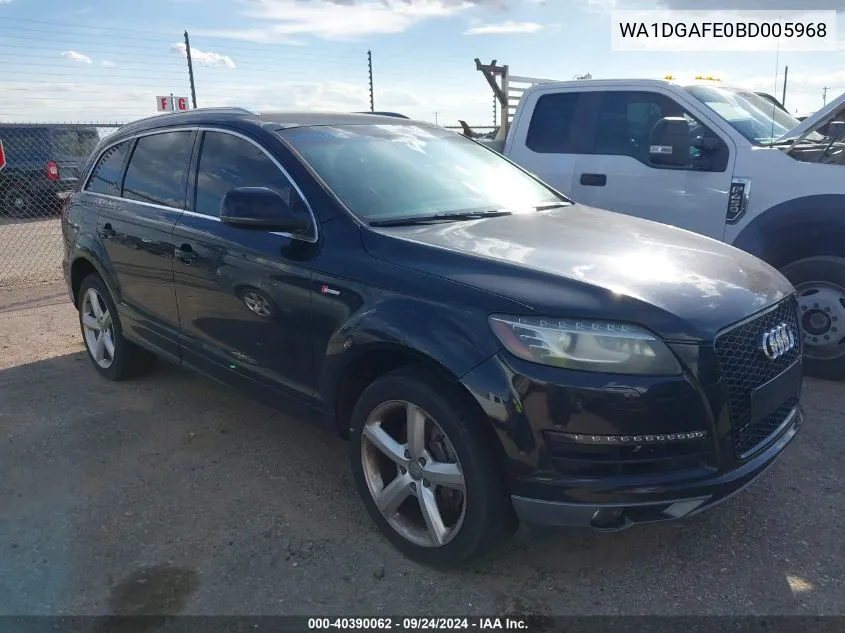 WA1DGAFE0BD005968 2011 Audi Q7 3.0T S Line Prestige