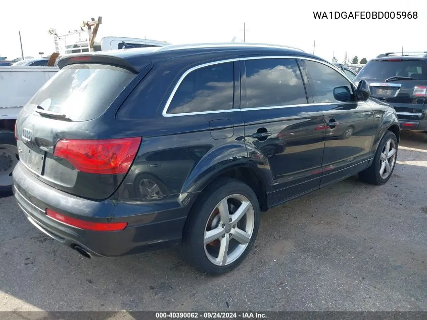 WA1DGAFE0BD005968 2011 Audi Q7 3.0T S Line Prestige