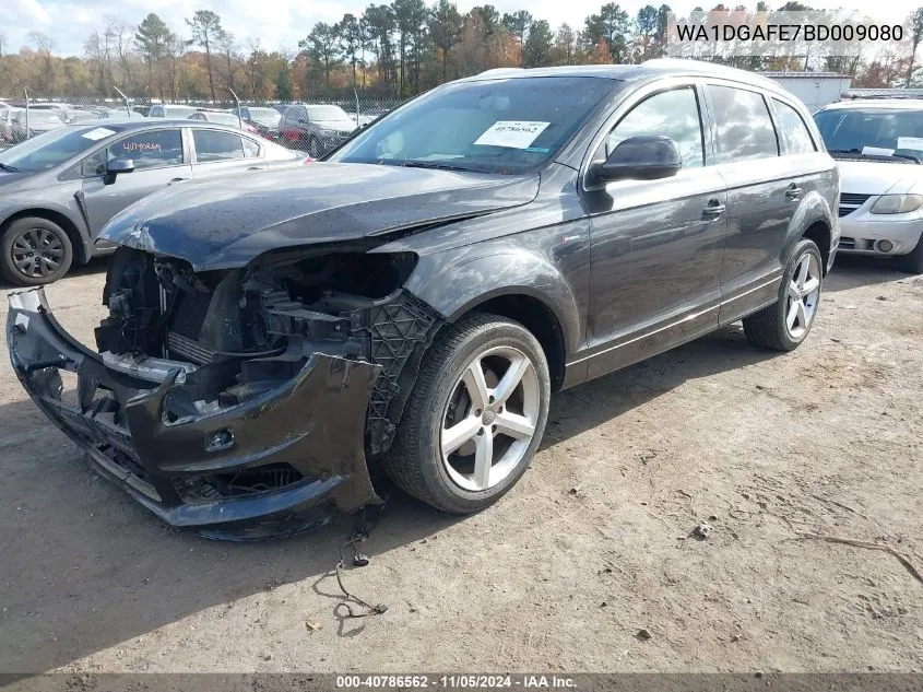 2011 Audi Q7 3.0T S Line Prestige VIN: WA1DGAFE7BD009080 Lot: 40786562