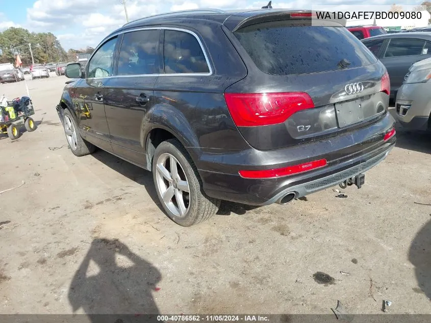 2011 Audi Q7 3.0T S Line Prestige VIN: WA1DGAFE7BD009080 Lot: 40786562