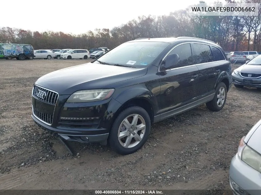 2011 Audi Q7 3.0T Premium VIN: WA1LGAFE9BD006662 Lot: 40886504