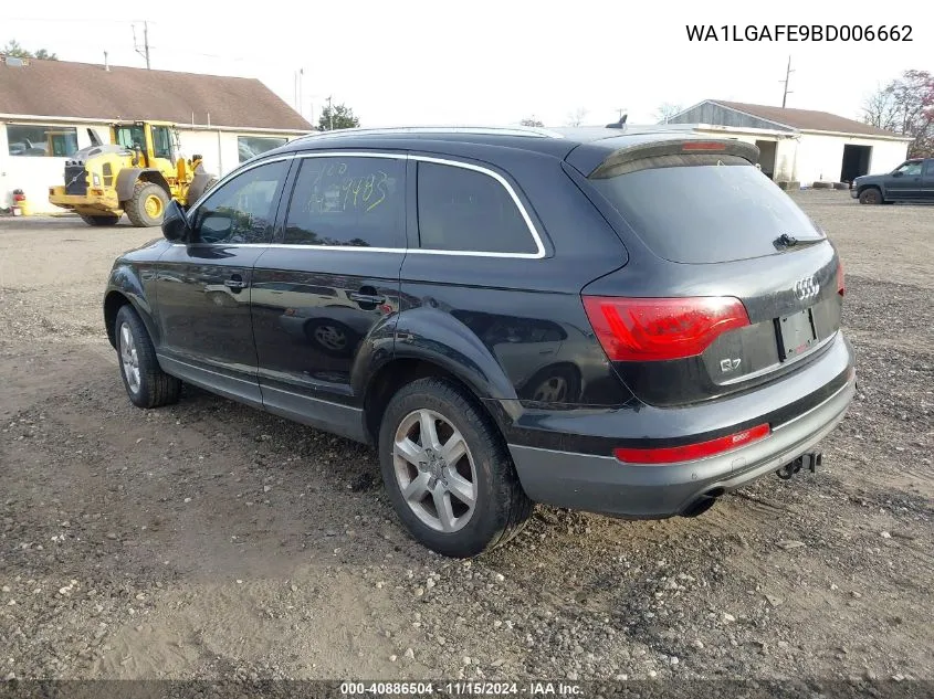 2011 Audi Q7 3.0T Premium VIN: WA1LGAFE9BD006662 Lot: 40886504