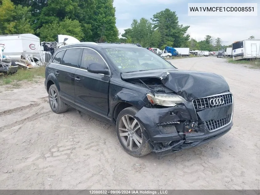 WA1VMCFE1CD008551 2012 Audi Q7