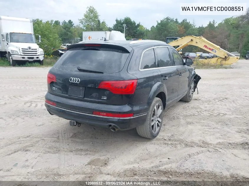 WA1VMCFE1CD008551 2012 Audi Q7