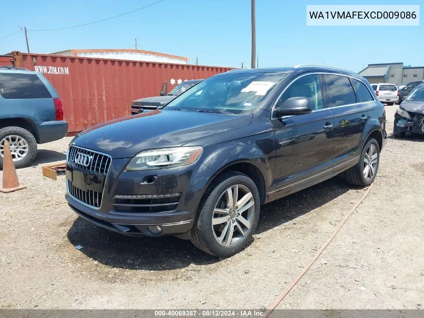 2012 Audi Q7 3.0 Tdi Premium VIN: WA1VMAFEXCD009086 Lot: 40069387