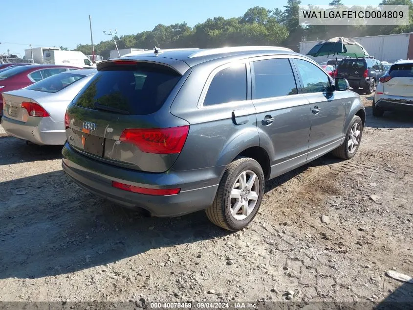 2012 Audi Q7 3.0T Premium VIN: WA1LGAFE1CD004809 Lot: 40078469