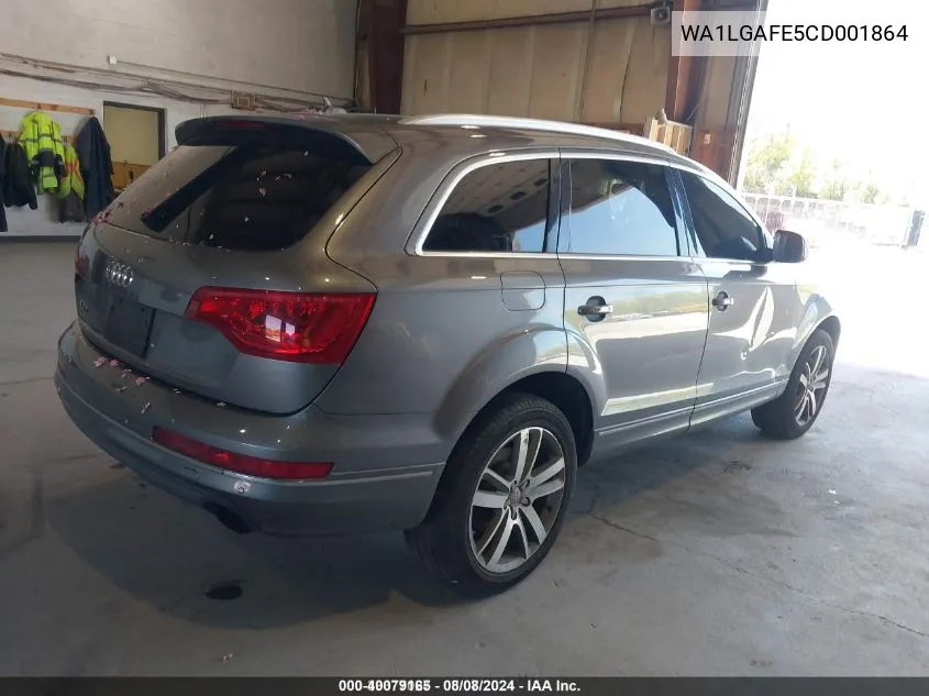 2012 Audi Q7 3.0T Premium VIN: WA1LGAFE5CD001864 Lot: 40079165