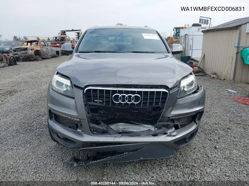 2012 Audi Q7 3.0 Tdi Premium VIN: WA1WMBFEXCD006831 Lot: 40288144