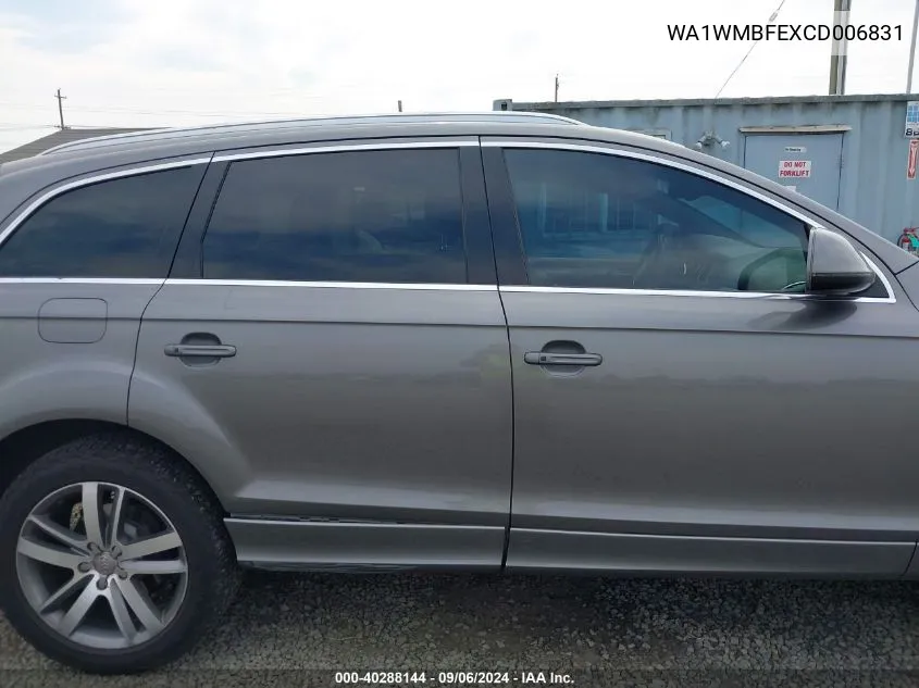 WA1WMBFEXCD006831 2012 Audi Q7 3.0 Tdi Premium