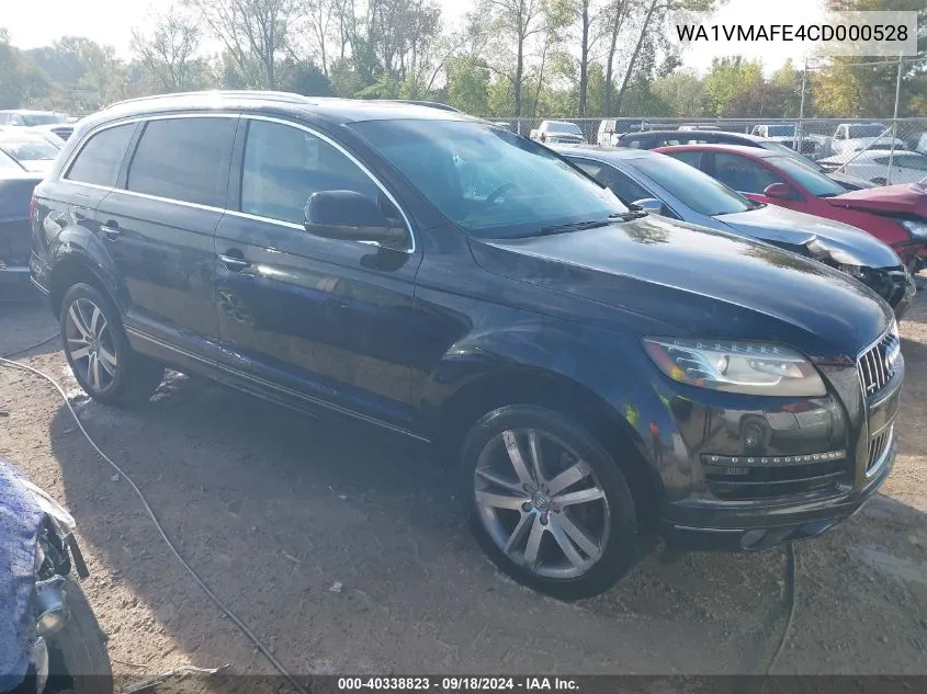 WA1VMAFE4CD000528 2012 Audi Q7 3.0 Tdi Premium