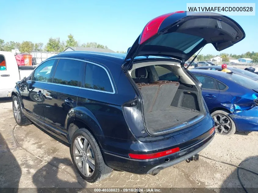 WA1VMAFE4CD000528 2012 Audi Q7 3.0 Tdi Premium