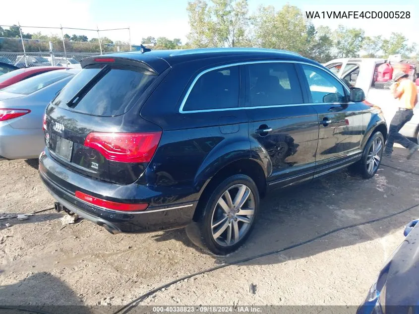 2012 Audi Q7 3.0 Tdi Premium VIN: WA1VMAFE4CD000528 Lot: 40338823