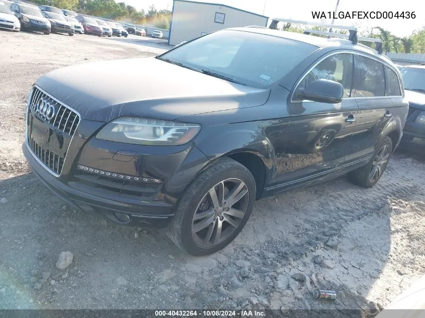 WA1LGAFEXCD004436 2012 Audi Q7 3.0T Premium