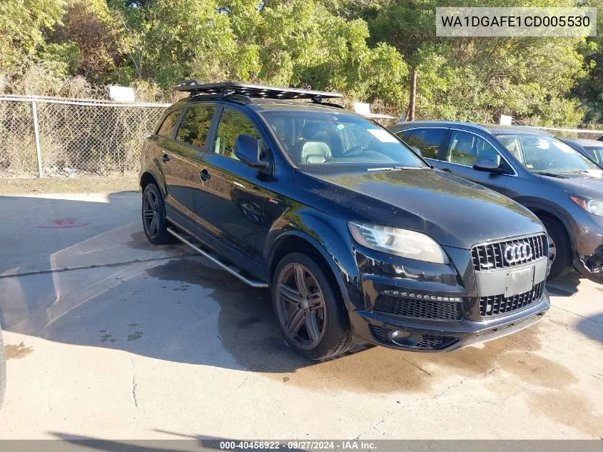 2012 Audi Q7 3.0T S Line Prestige VIN: WA1DGAFE1CD005530 Lot: 40456922