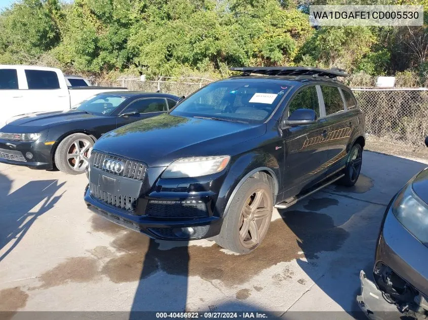 2012 Audi Q7 3.0T S Line Prestige VIN: WA1DGAFE1CD005530 Lot: 40456922