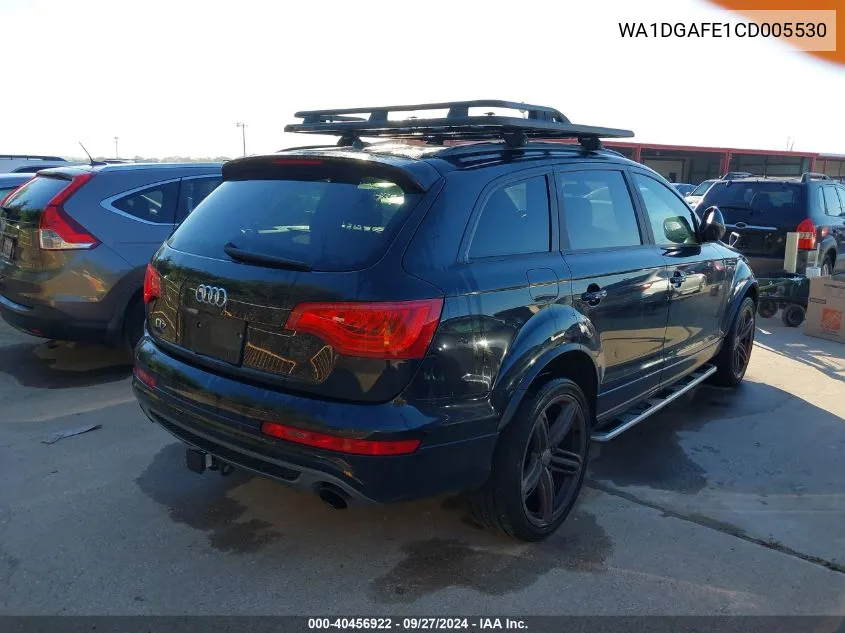 2012 Audi Q7 3.0T S Line Prestige VIN: WA1DGAFE1CD005530 Lot: 40456922