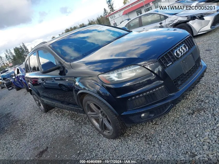 2012 Audi Q7 3.0 Tdi Premium VIN: WA1WMAFE2CD005201 Lot: 40464069