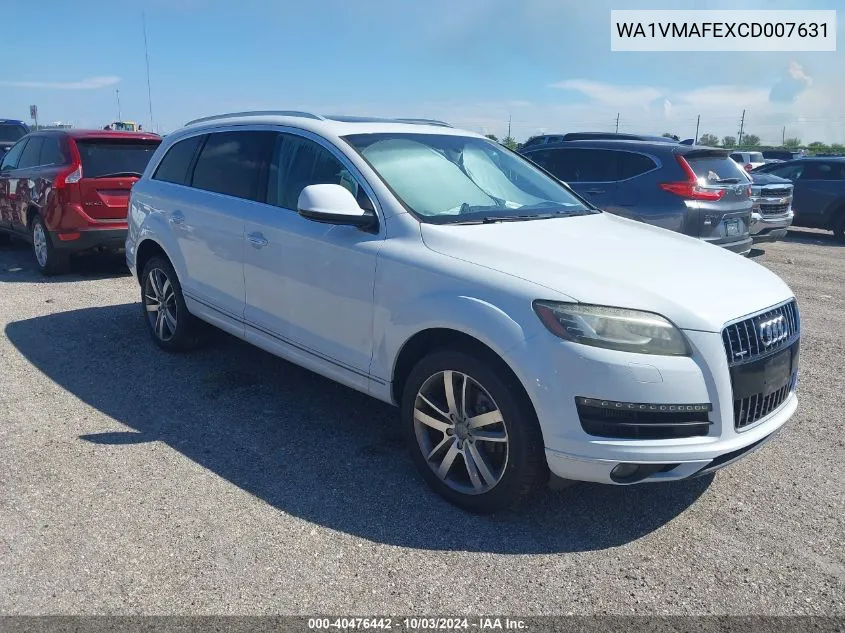 WA1VMAFEXCD007631 2012 Audi Q7 3.0 Tdi Premium