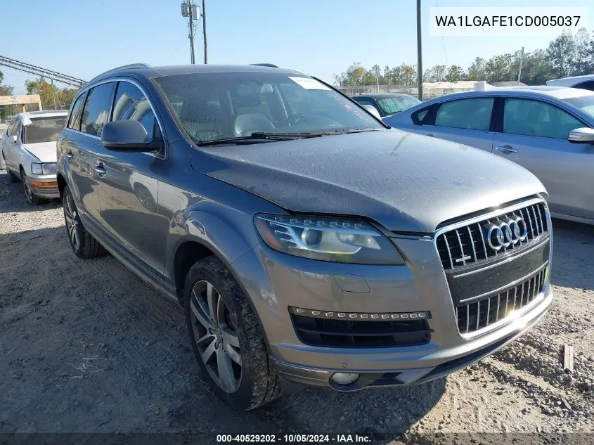 2012 Audi Q7 3.0T Premium VIN: WA1LGAFE1CD005037 Lot: 40529202