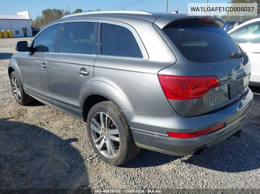 2012 Audi Q7 3.0T Premium VIN: WA1LGAFE1CD005037 Lot: 40529202