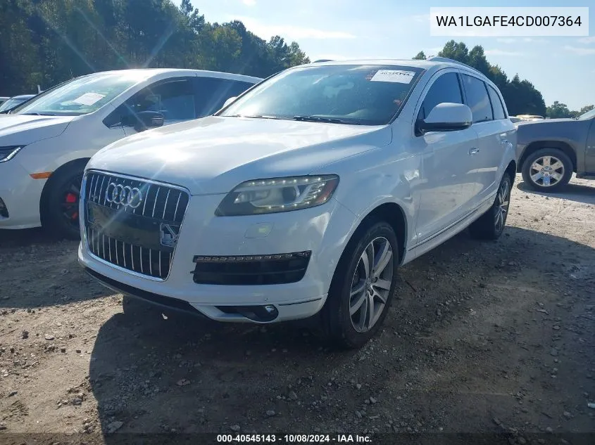 2012 Audi Q7 3.0T Premium VIN: WA1LGAFE4CD007364 Lot: 40545143