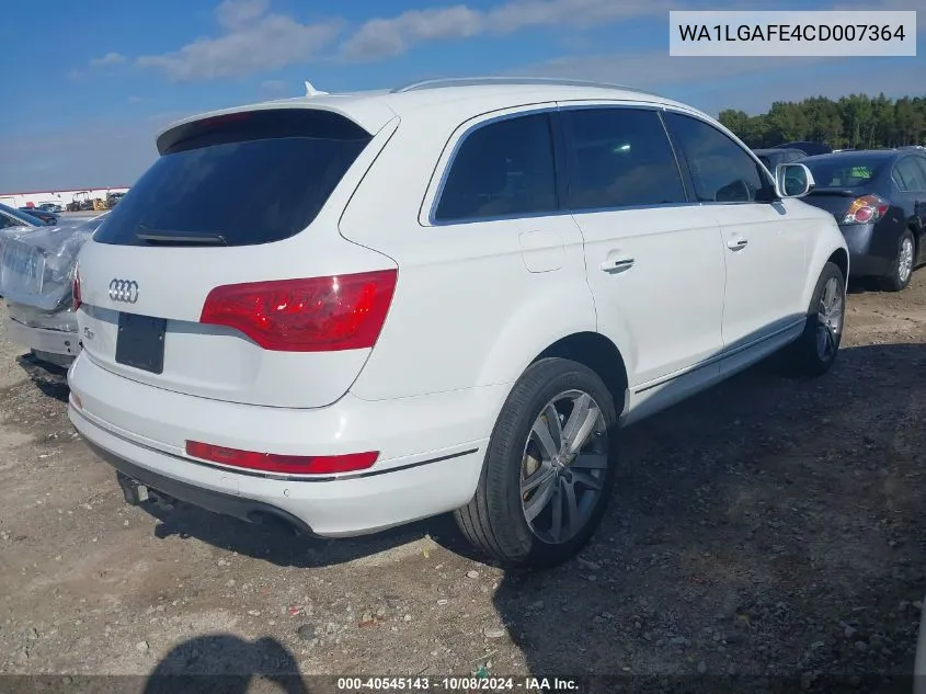 2012 Audi Q7 3.0T Premium VIN: WA1LGAFE4CD007364 Lot: 40545143