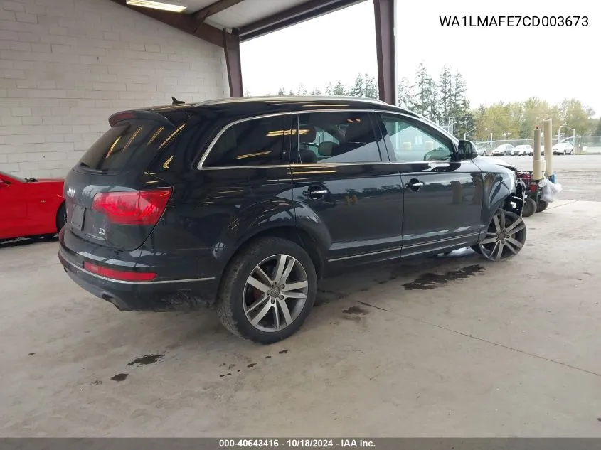 2012 Audi Q7 3.0 Tdi Premium VIN: WA1LMAFE7CD003673 Lot: 40643416