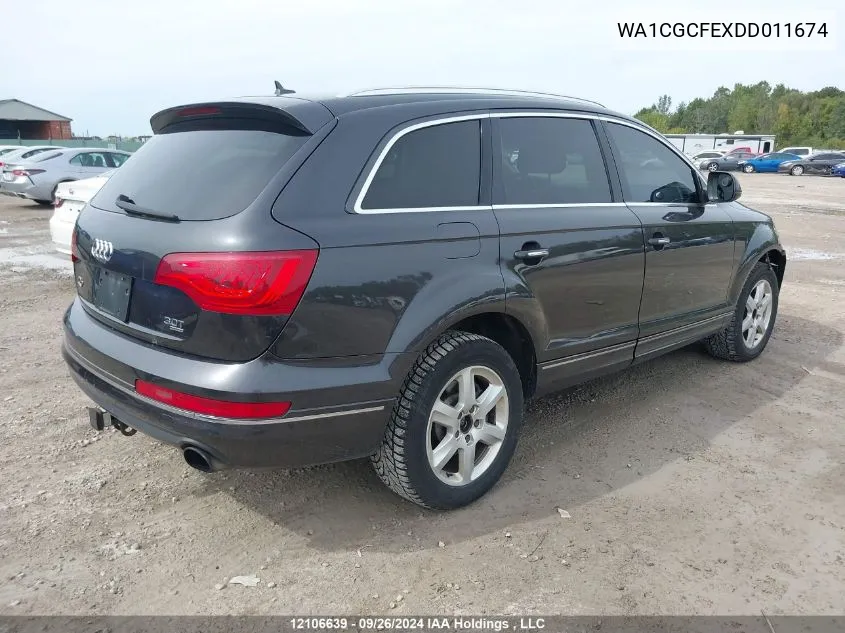 2013 Audi Q7 Premium VIN: WA1CGCFEXDD011674 Lot: 12106639