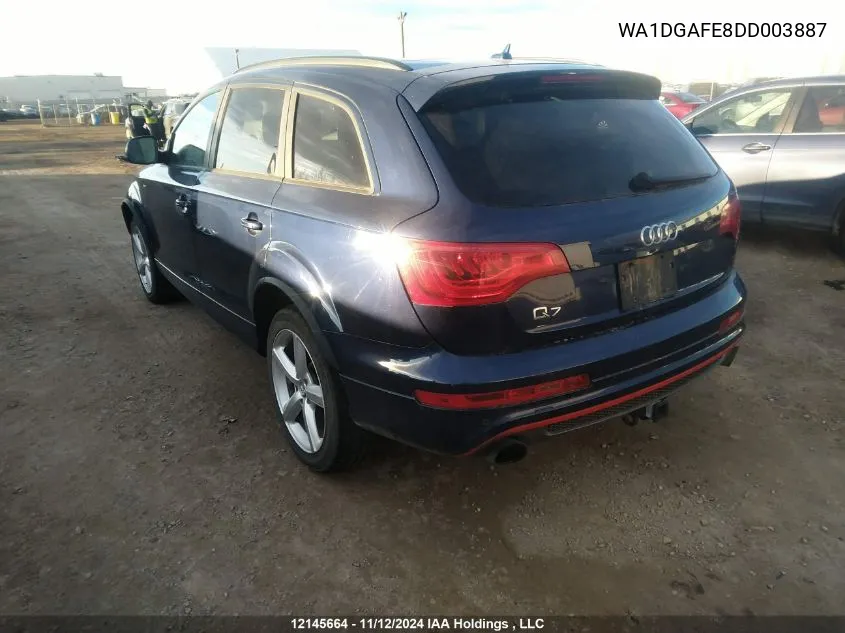 2013 Audi Q7 Prestige VIN: WA1DGAFE8DD003887 Lot: 12145664