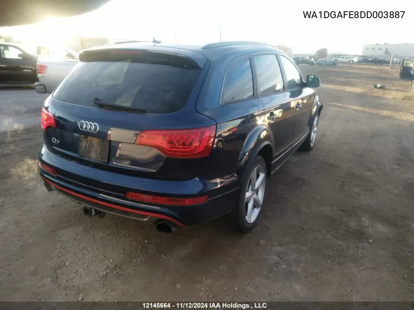 2013 Audi Q7 Prestige VIN: WA1DGAFE8DD003887 Lot: 12145664