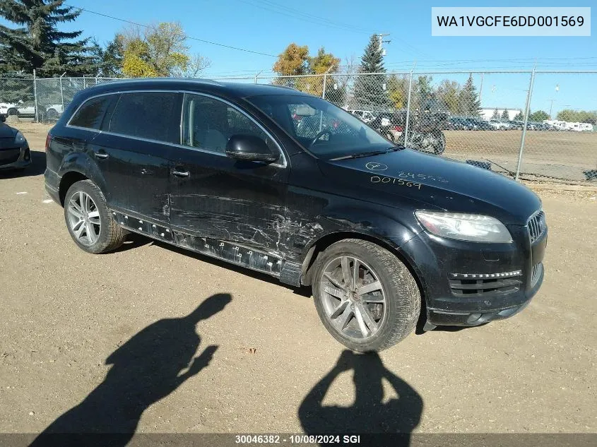 2013 Audi Q7 Prestige VIN: WA1VGCFE6DD001569 Lot: 30046382