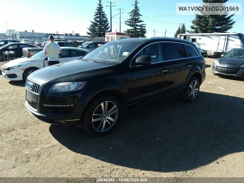 2013 Audi Q7 Prestige VIN: WA1VGCFE6DD001569 Lot: 30046382