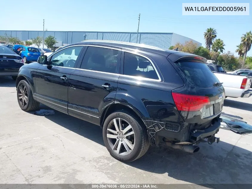 2013 Audi Q7 3.0T Premium VIN: WA1LGAFEXDD005961 Lot: 39476036