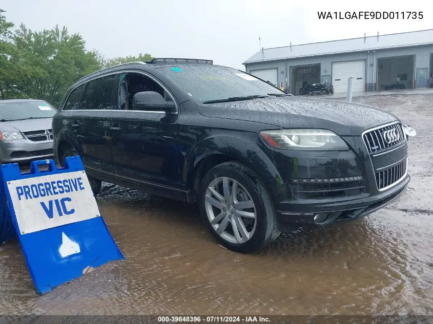 2013 Audi Q7 3.0T Premium VIN: WA1LGAFE9DD011735 Lot: 39848396