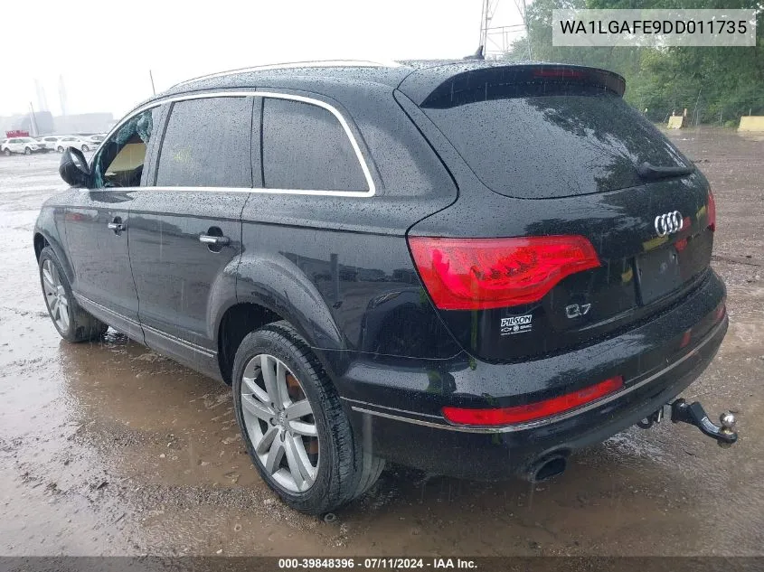 2013 Audi Q7 3.0T Premium VIN: WA1LGAFE9DD011735 Lot: 39848396