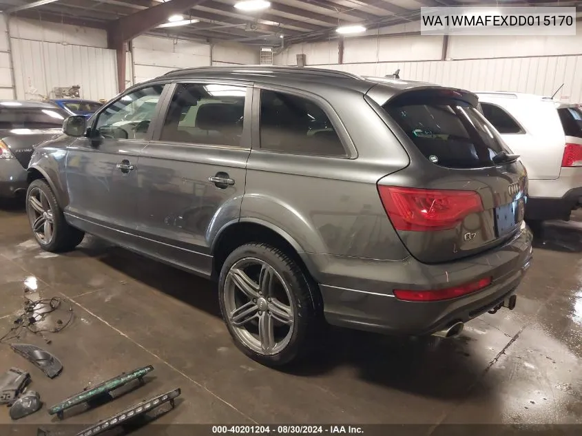 2013 Audi Q7 3.0 Tdi Premium VIN: WA1WMAFEXDD015170 Lot: 40201204