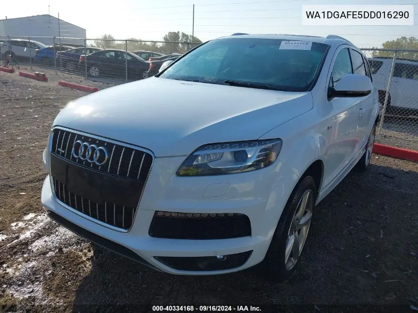 2013 Audi Q7 3.0T S Line Prestige VIN: WA1DGAFE5DD016290 Lot: 40334168